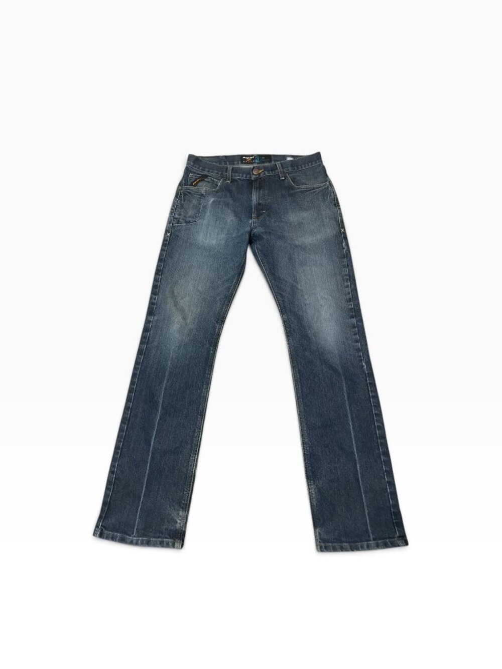 Ariat M7 Rebar Slim Straight Leg Distressed Denim Blue Jeans Men's Size 34